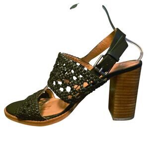 Madewell the basket weave high heel sandal size 10